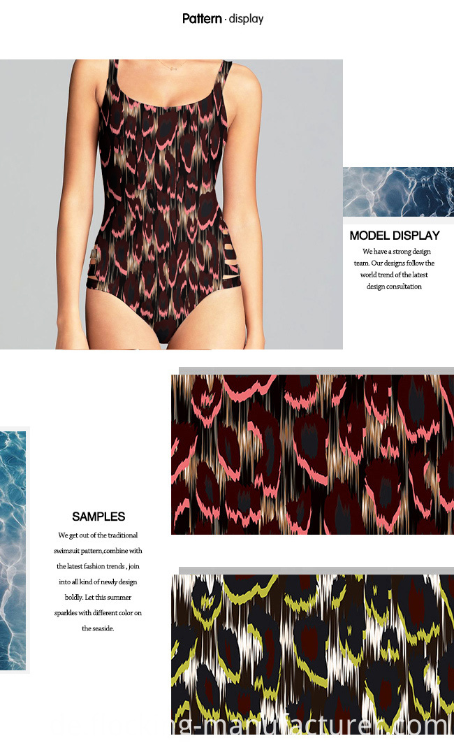 Printed Polyester Spandex Swinwear Fabric